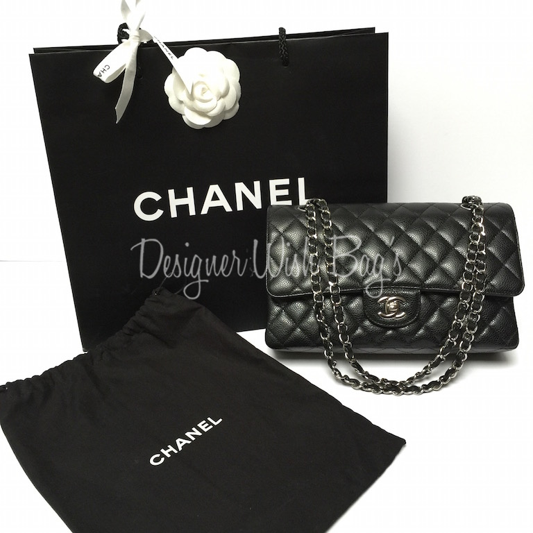 Chanel Timeless Black Caviar with Silver Hardware - Designer WishBags