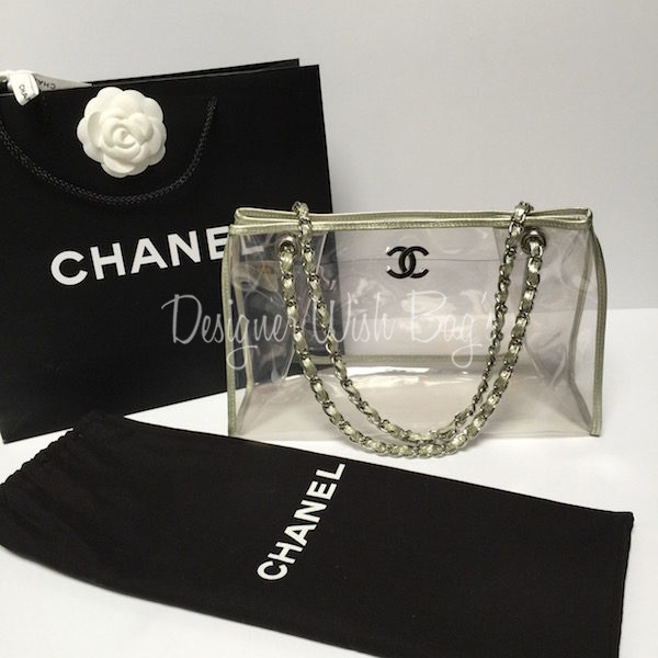 Chanel Shopping Coco Transparent Clear Quilted Lambskin Blue Pvc and  Leather Tote at 1stDibs