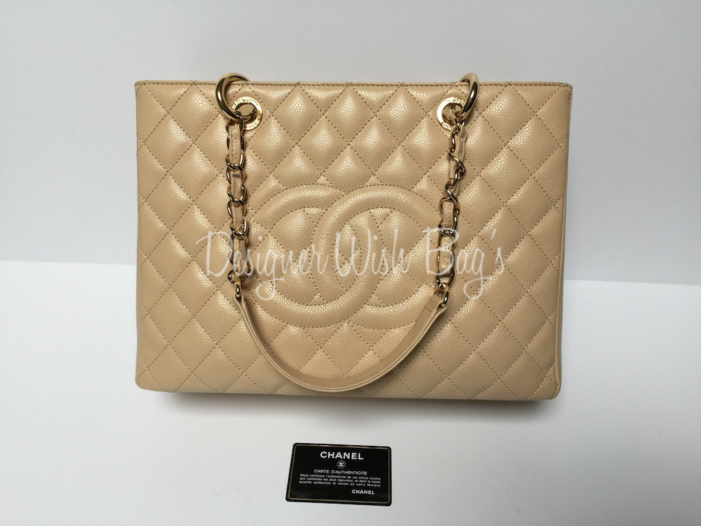 AUTHENTIC Chanel GST Beige Caviar PREOWNED – Jj's Closet, LLC