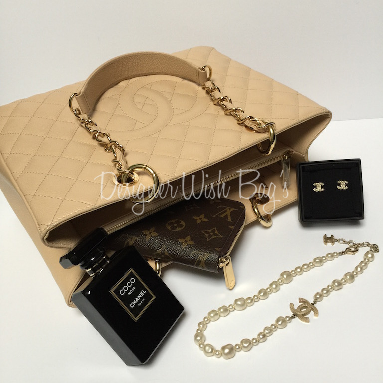 Chanel GST Beige Caviar Leather - Designer WishBags
