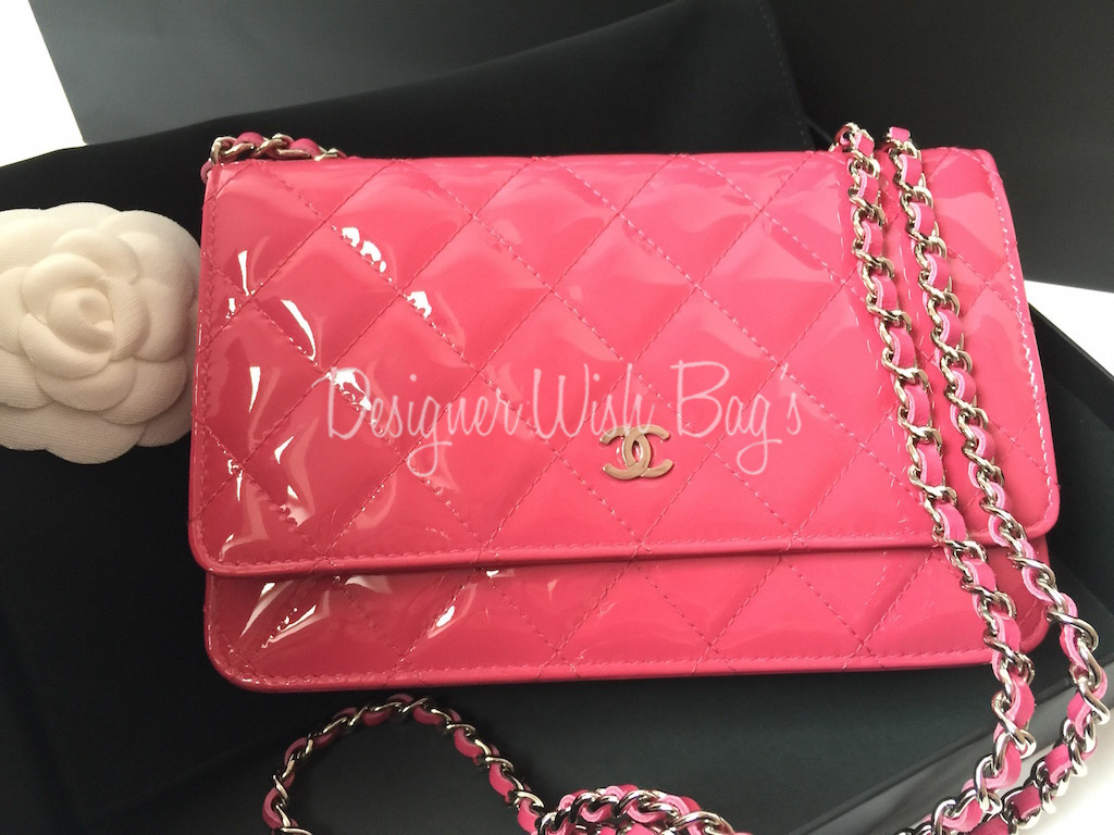 Chanel WOC Pink Patent Leather - Designer WishBags