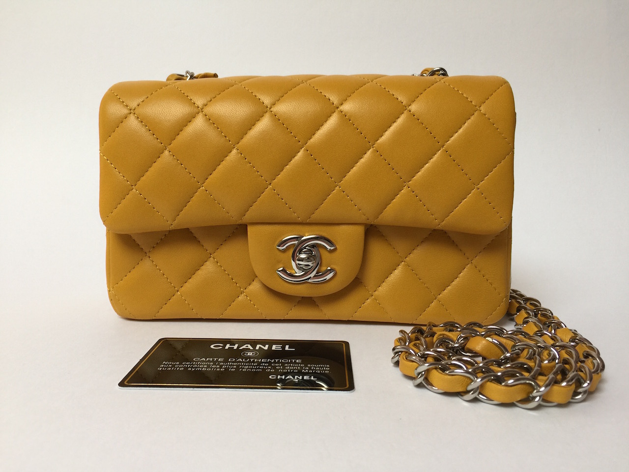 Chanel Timeless Mini Rectangular Yellow - Designer WishBags