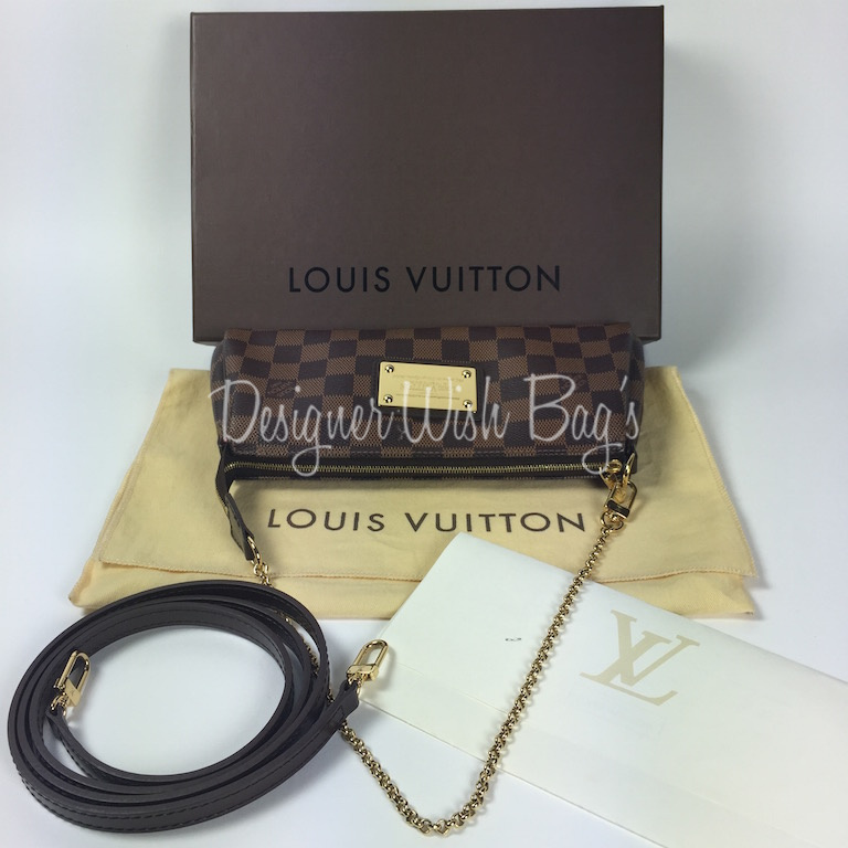 Louis Vuitton Damier Ebene Eva Clutch (SHF-21588) – LuxeDH