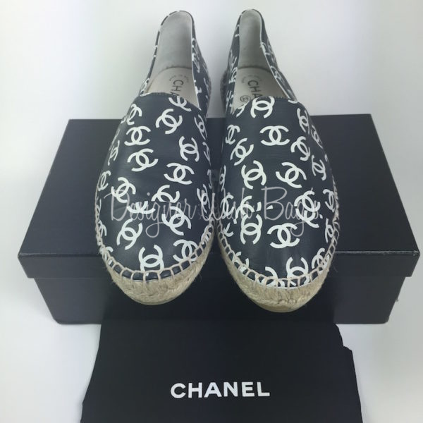 chanel lambskin cc espadrilles
