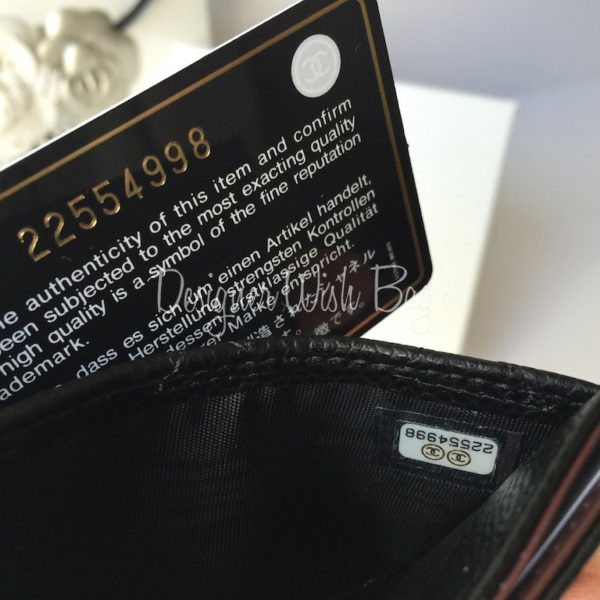 Chanel Card Holder Chevron Caviar Leather