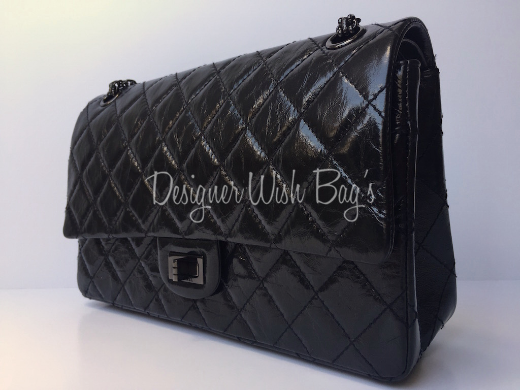 Chanel Reissue 2.55 All Black - Designer WishBags
