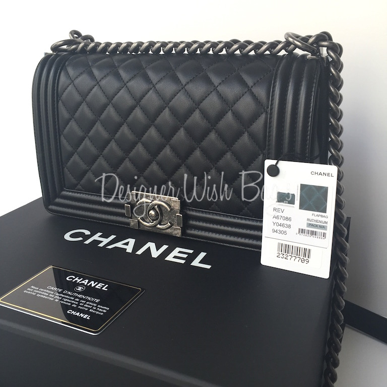 Chanel Boy Medium Black - NEW! - Designer WishBags