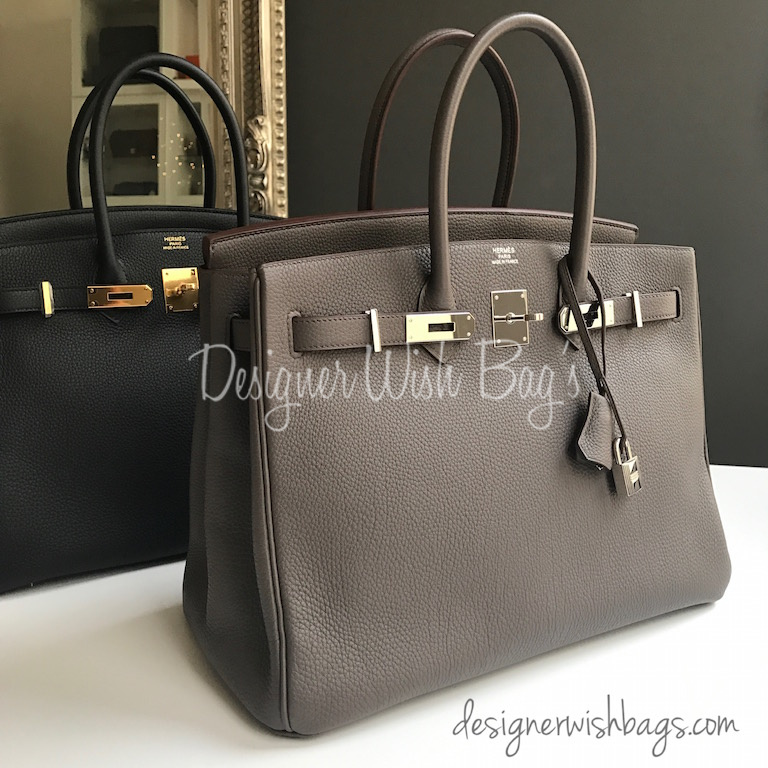 Hermès Birkin 35 Grey Etain Togo - Designer WishBags