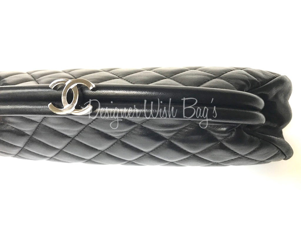 Chanel Timeless Clutch Black Lambskin - Designer WishBags