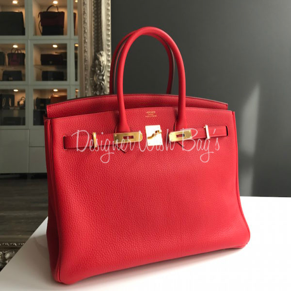 Hermès Birkin 35 Rouge Tomate - NEW! - Designer WishBags