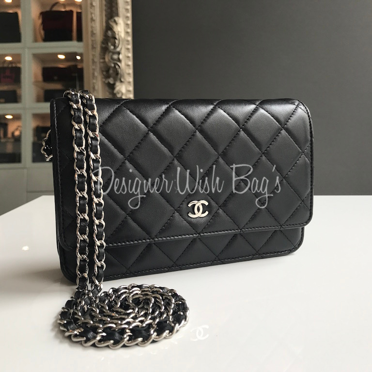 Chanel WOC Black Lambskin with Gold Hdw - Designer WishBags
