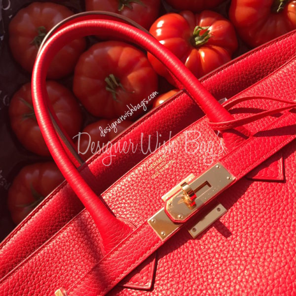 Hermes Birkin 35 rouge tomate Clemence 2016
