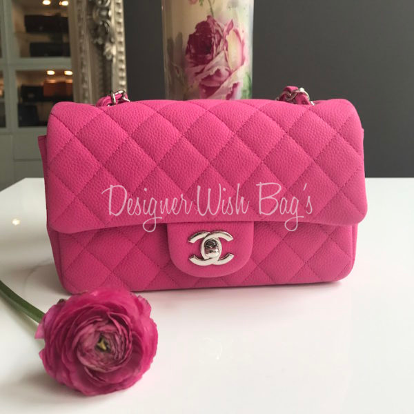 pink chanel mini flap bag black
