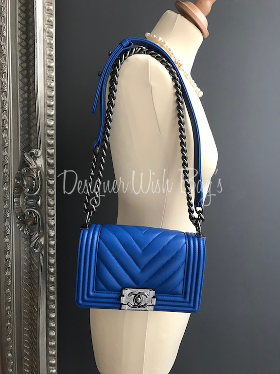 Chanel electric blue bag hotsell