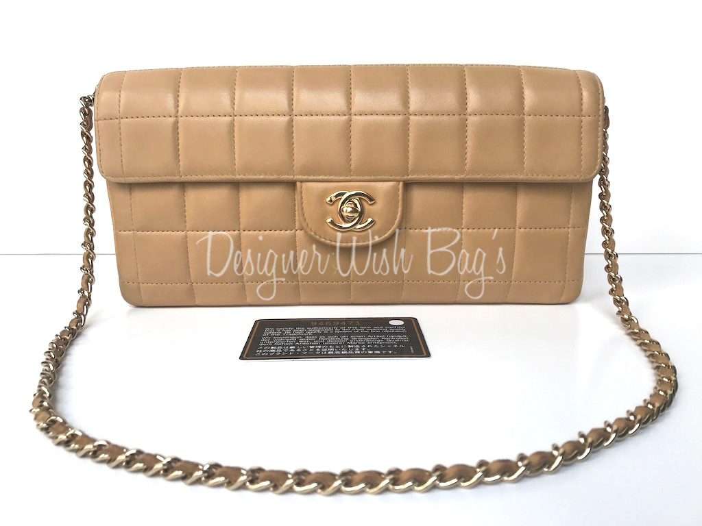 Chanel Chocolate Bar CC Shoulder Bag Quilted Leather Small at 1stDibs