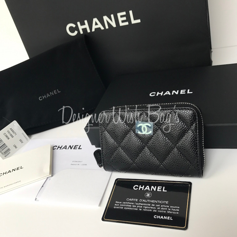Chanel Small Zip Wallet/Coin Purse SHW - Designer WishBags