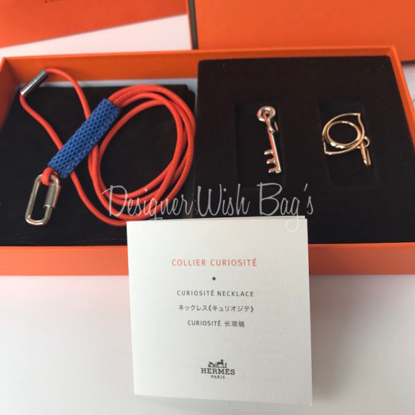 Hermès Collier Curiosité Necklace/ Bag Charm Lizard
