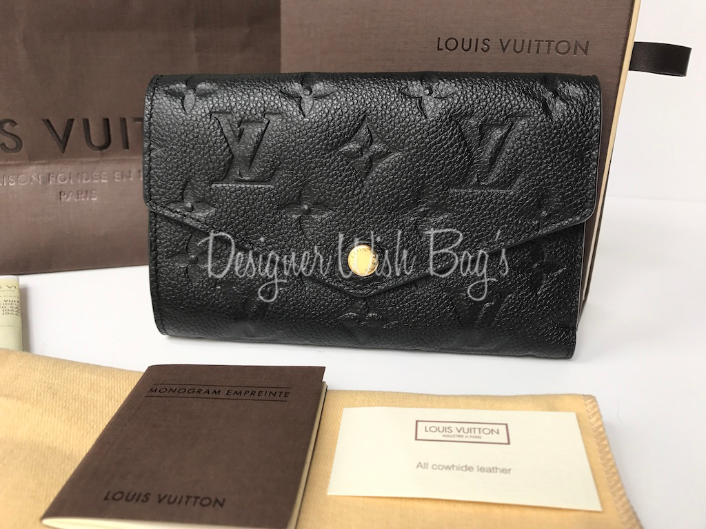Louis Vuitton Compact Curieuse Wallet Black 