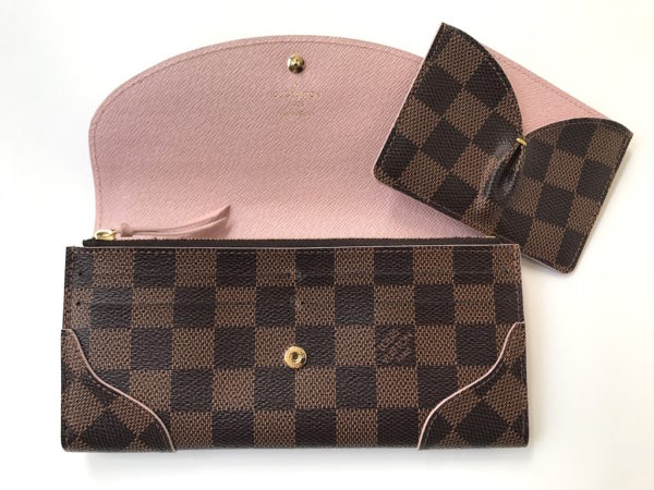 Louis Vuitton Damier Ebene Caissa Wallet Rose Ballerine Pink