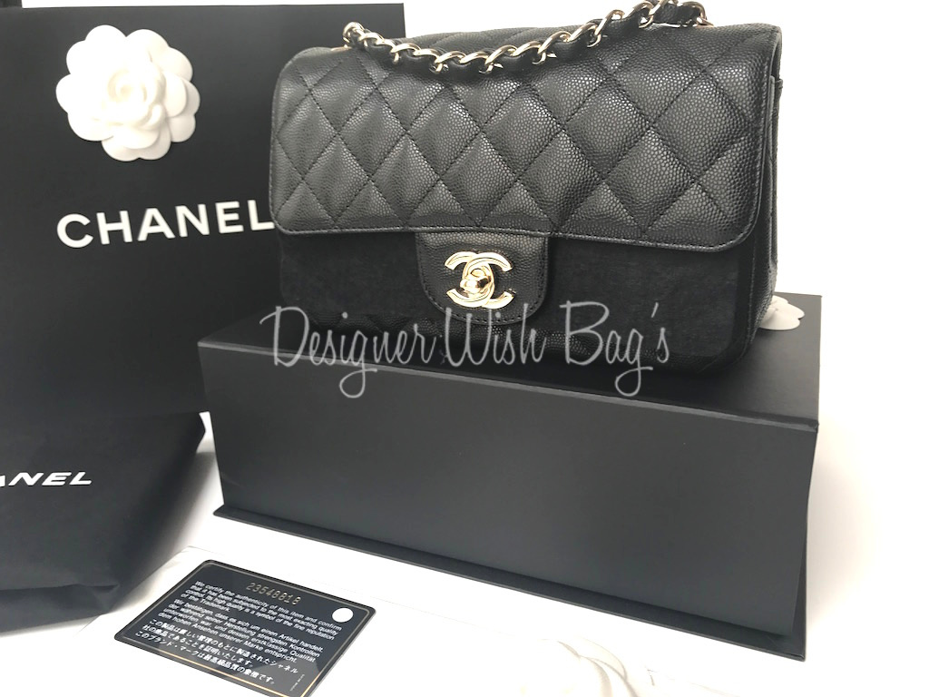 Chanel Mini Black Caviar Rectangular - Designer WishBags