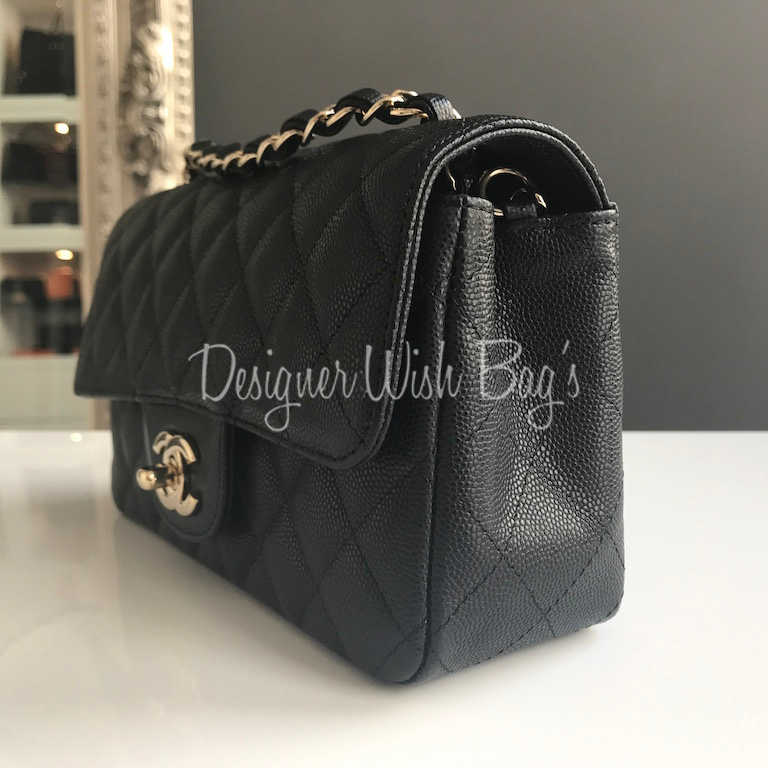 Chanel Mini Rectangular Black Caviar - Designer WishBags