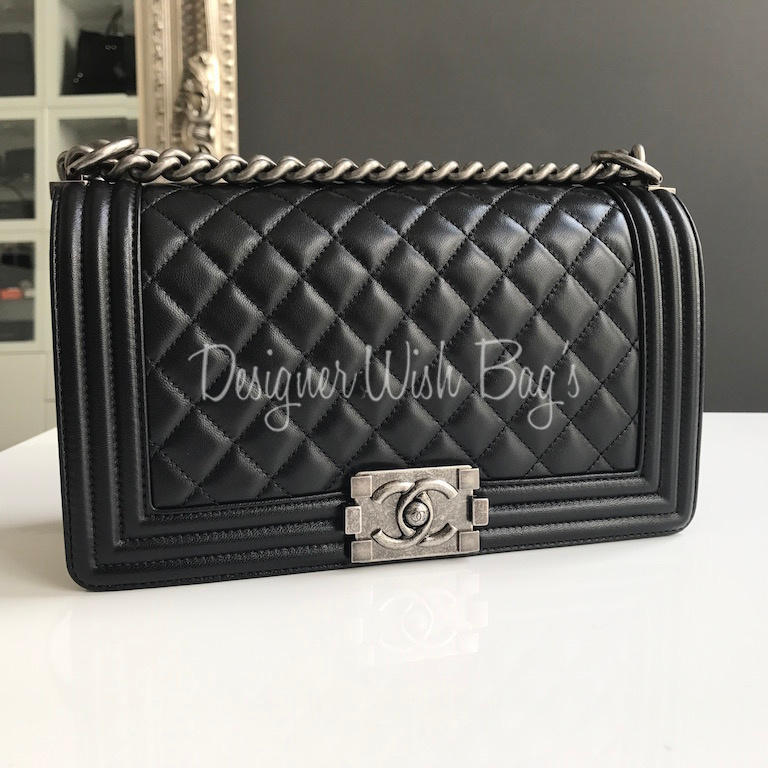 Chanel Boy Medium Black - Brand New! - Designer WishBags
