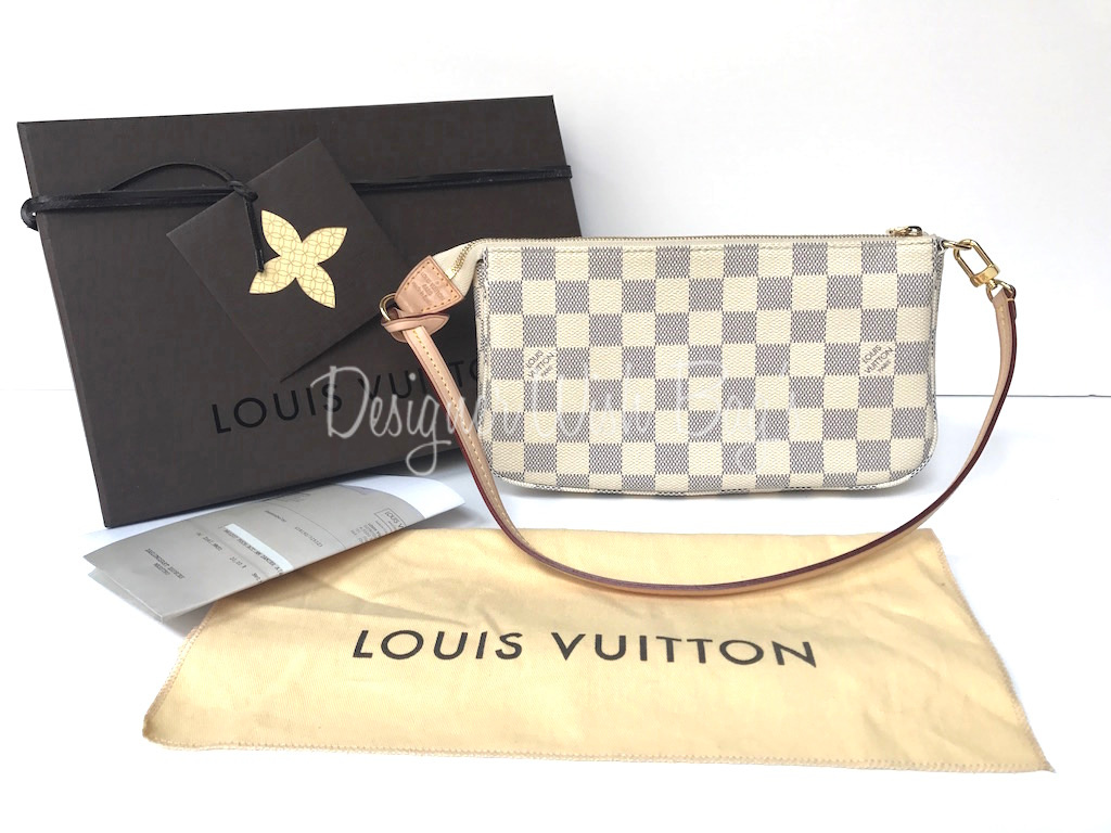RvceShops Revival  White Louis Vuitton Damier Azur Pochette