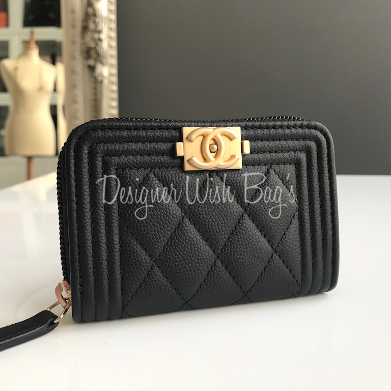 Chanel Coin Purse/Wallet Black GHW - Designer WishBags