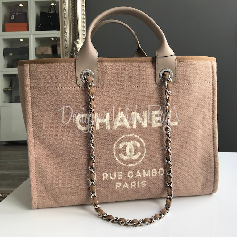Chanel Deauville Mini, Pink Tweed with Gold Hardware, Preowned in Dustbag  WA001 - Julia Rose Boston