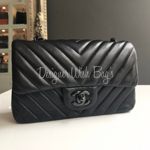 Chanel So Black CC Chevron Mini Bag – The Closet