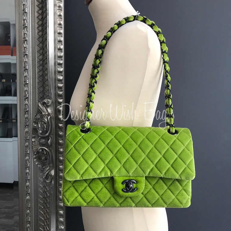 Chanel vintage velvet/suede mini flap in emerald green, Women's Fashion,  Bags & Wallets, Cross-body Bags on Carousell
