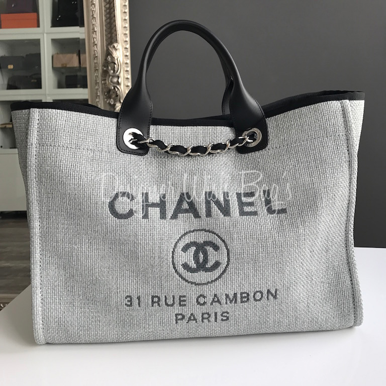 Brand New Chanel Deauville Grey-Black - Designer WishBags