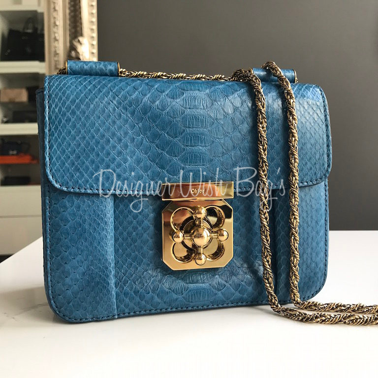 Chloé Elsie Blue Python - Designer WishBags - now part of Labellov