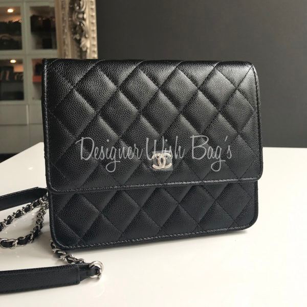 black chanel bag with silver chain