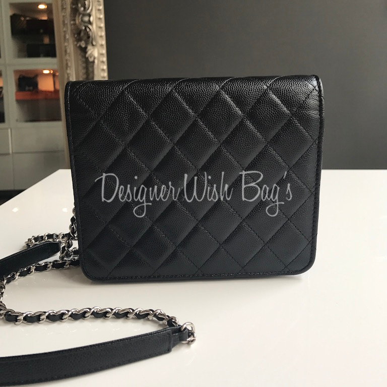 New Chanel WOC Square Black Caviar - Designer WishBags