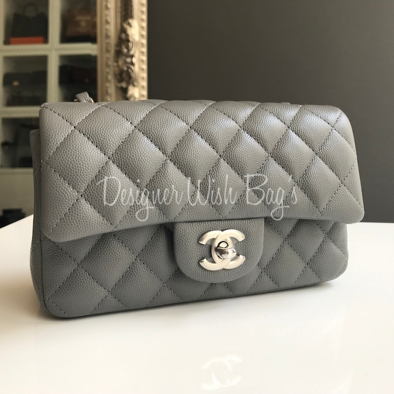 chanel grey caviar bag