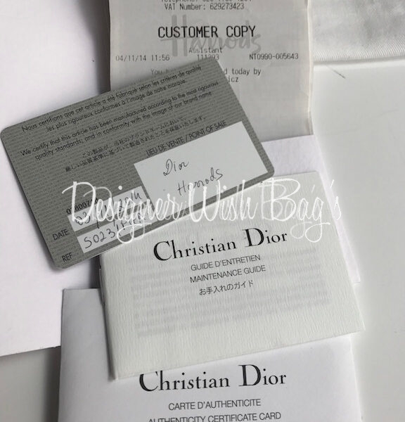 Christian dior authentication 2025