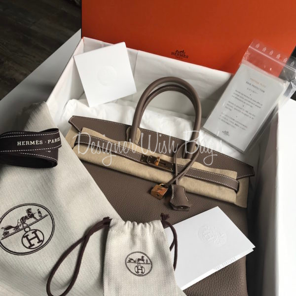 Hermès Birkin 35 Etoupe - Brand New!! - Designer WishBags
