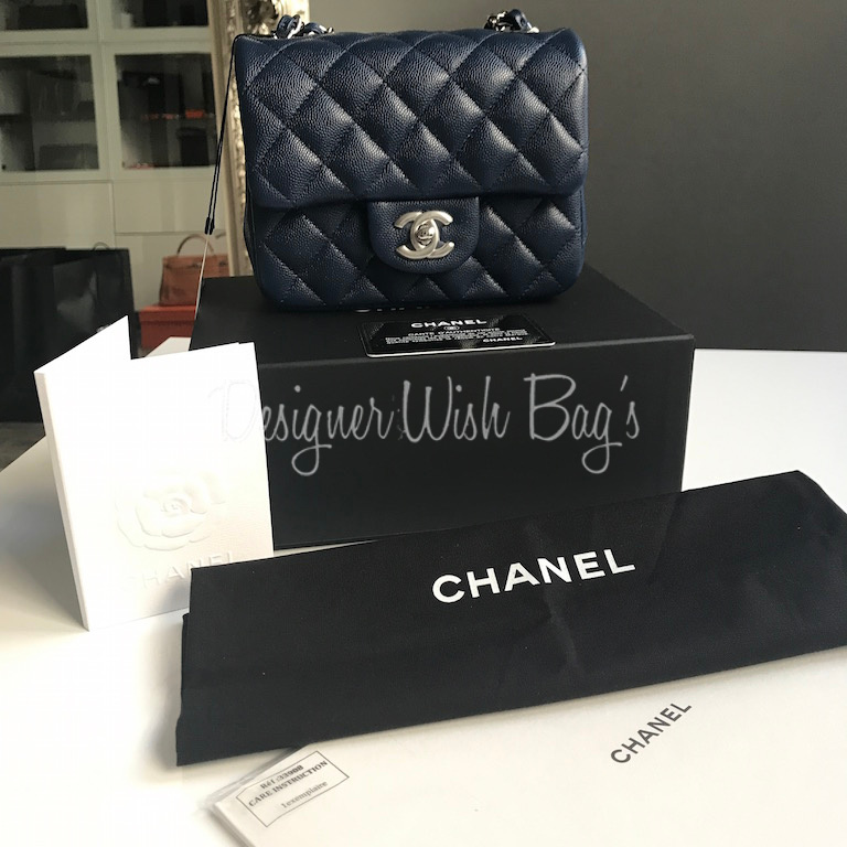 Chanel Mini Blue Navy - Brand New! - Designer WishBags