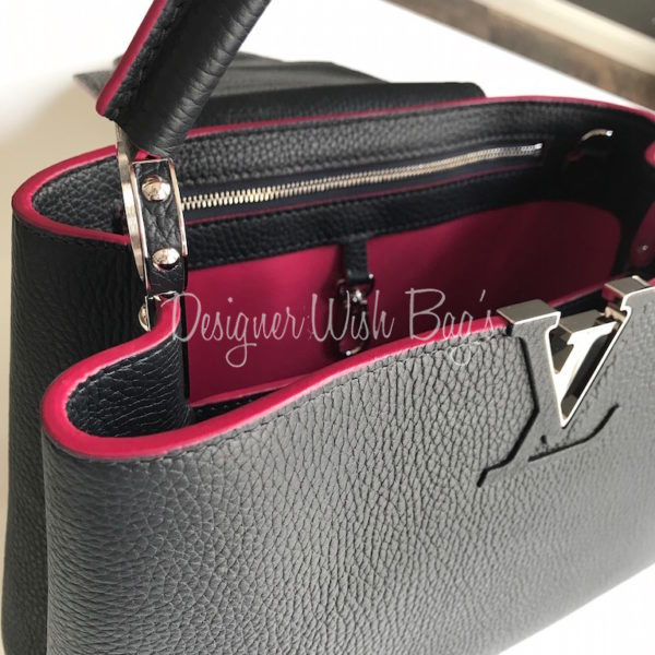 Louis Vuitton Black/Pink/White Taurillon Leather Capucines PM Bag - Yoogi's  Closet