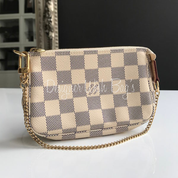 mini pochette damier azur