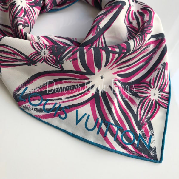 Louis Vuitton Flower Print Silk Scarf