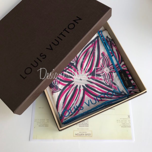 Louis Vuitton Scarf Flowers Rain - Designer WishBags