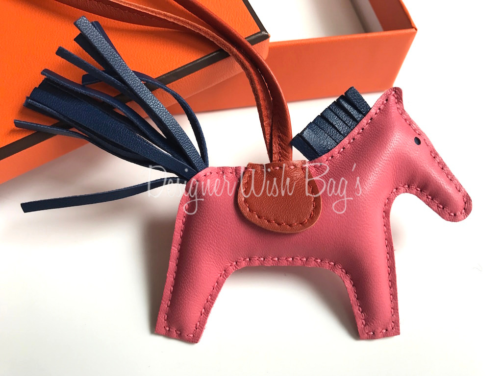 Hermes Rodeo PM Charm Blue Brown Pink - NOBLEMARS