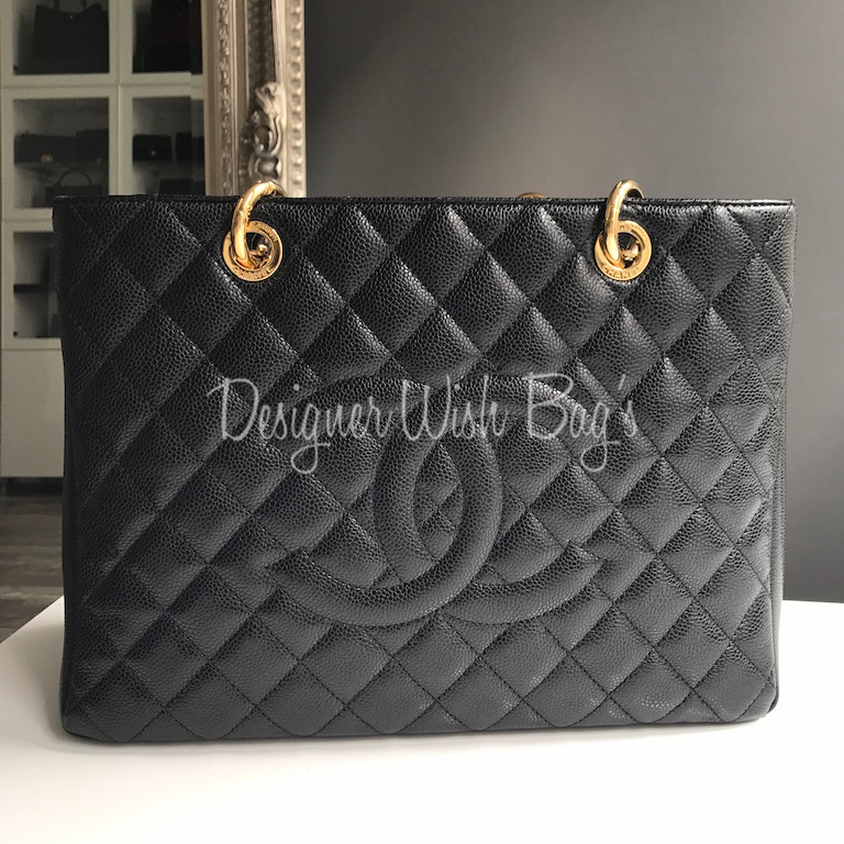 Chanel GST Black Caviar GHW - Designer WishBags