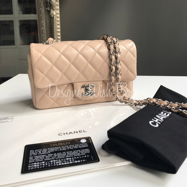 Chanel Mini Rectangular Nude Caviar