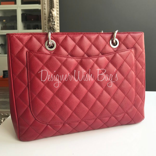chanel grand shopping tote red
