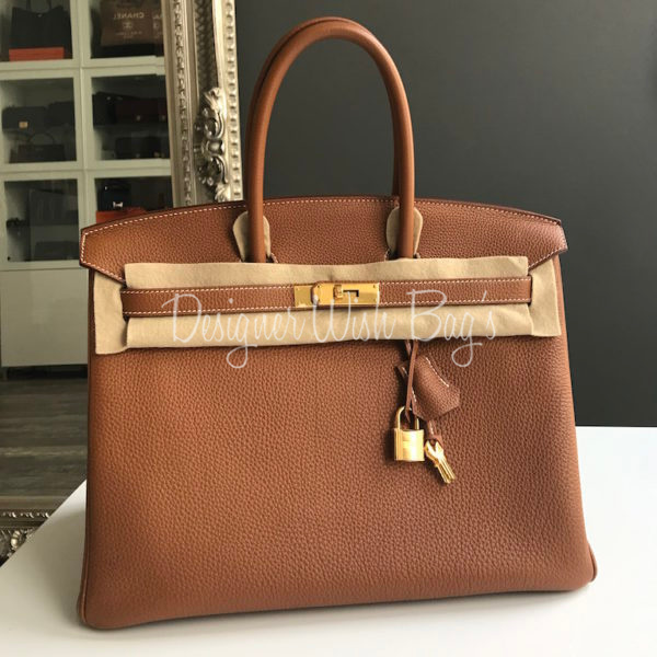 birkin 35 gold togo