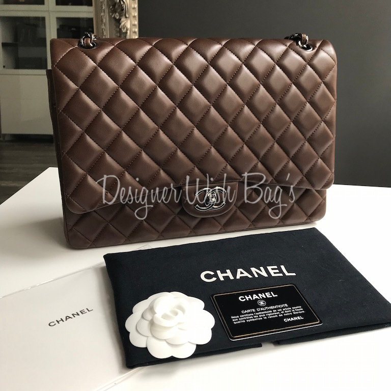 Chanel Maxi Brown Lambskin - Designer WishBags