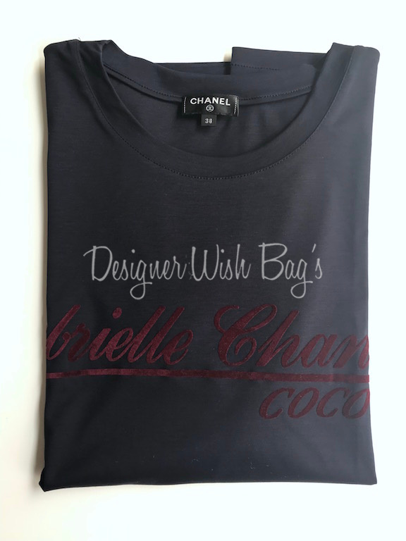 Chanel Gabrielle Navy Blue T-Shirt - Designer WishBags